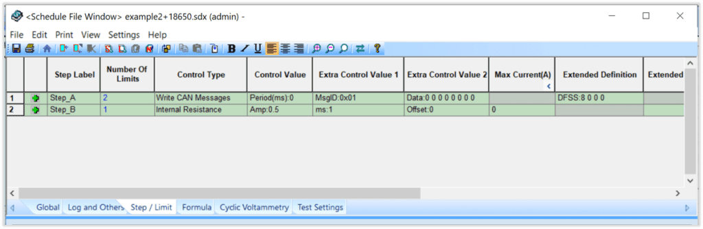 Send Commands to BMS or Third-Party Software - Software Screenshot showing Write CAN Message Feature