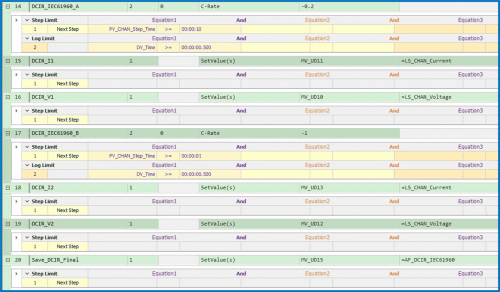 use CC control type in MITS software to implement the above schedule