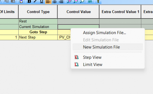 creating a new simulation file