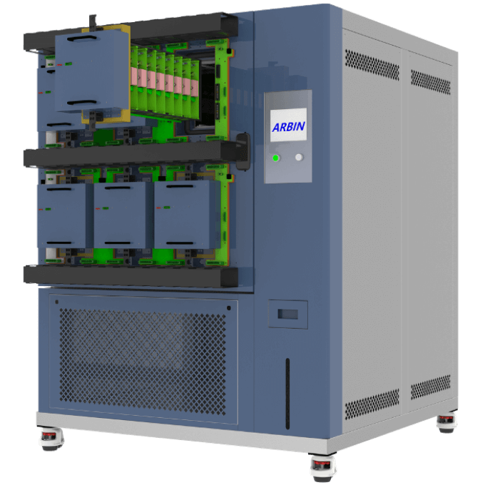 arbin smart battery trays in environment chamber