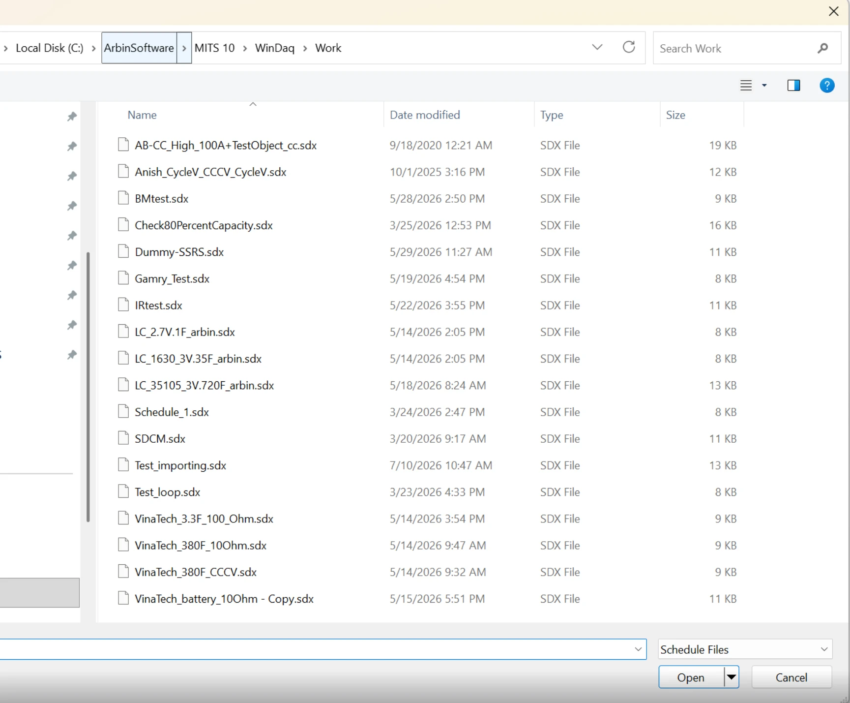 importing content chedule