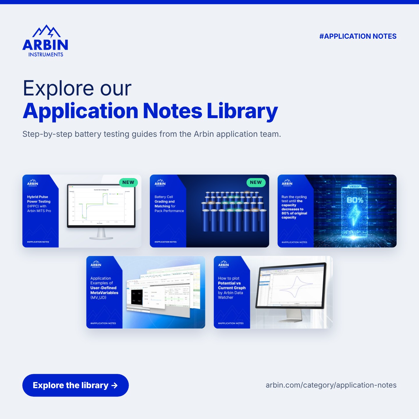Explore the Arbin Application Notes Library